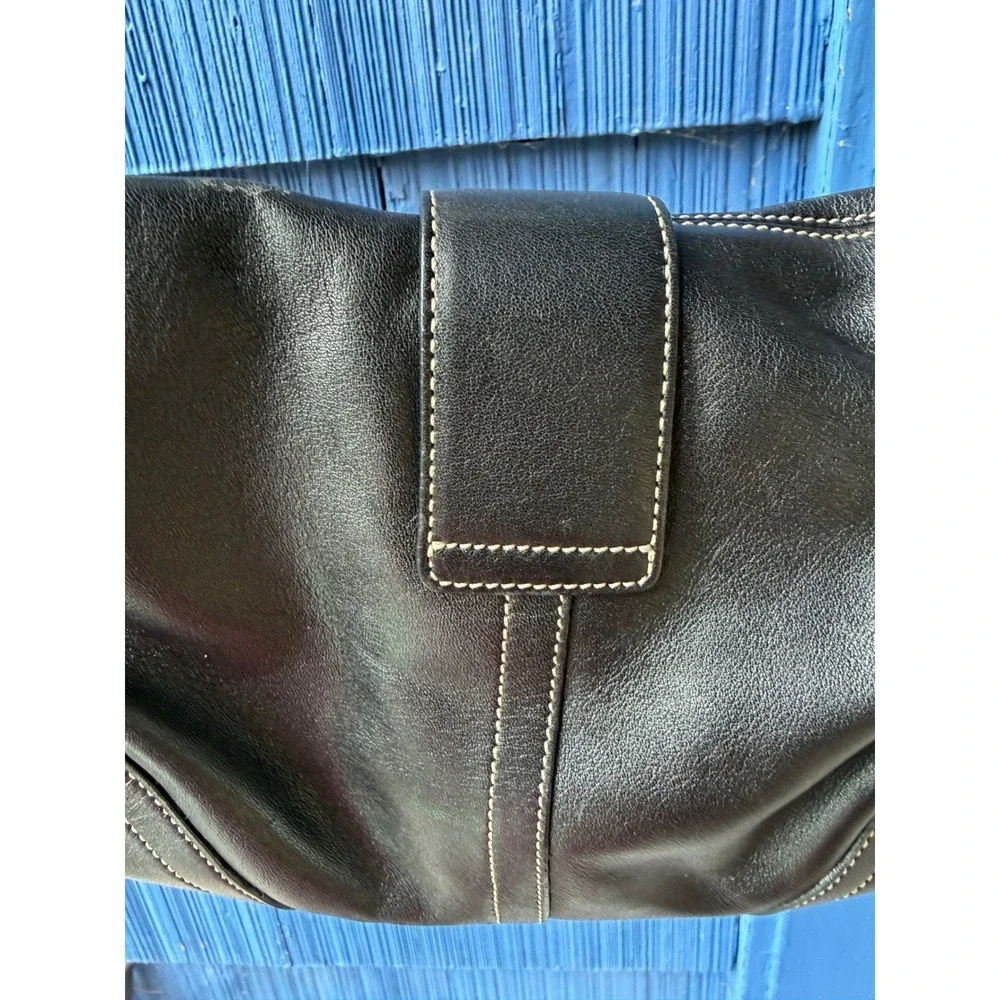 Coach Soho Buckle Flap Bag Small Black Leather 9247 • Silver Hardware Y2K Retro